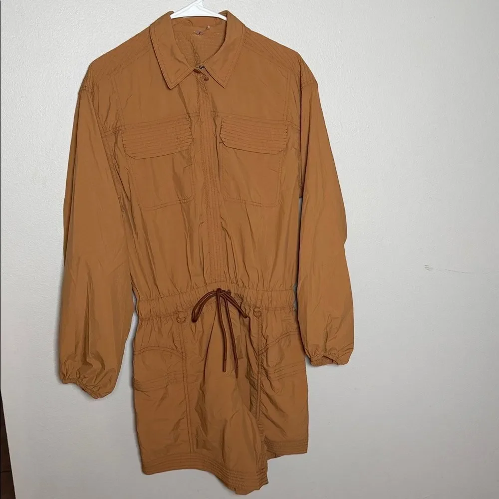 NWOT Free People In The Wild Shortsie Romper Long Sleeve One Piece